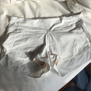 Lululemon White Speed Short